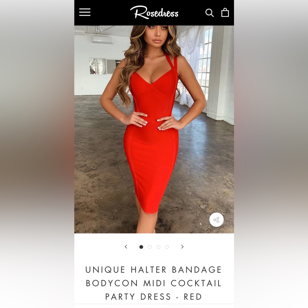 Rosedress red bodycon dress size small